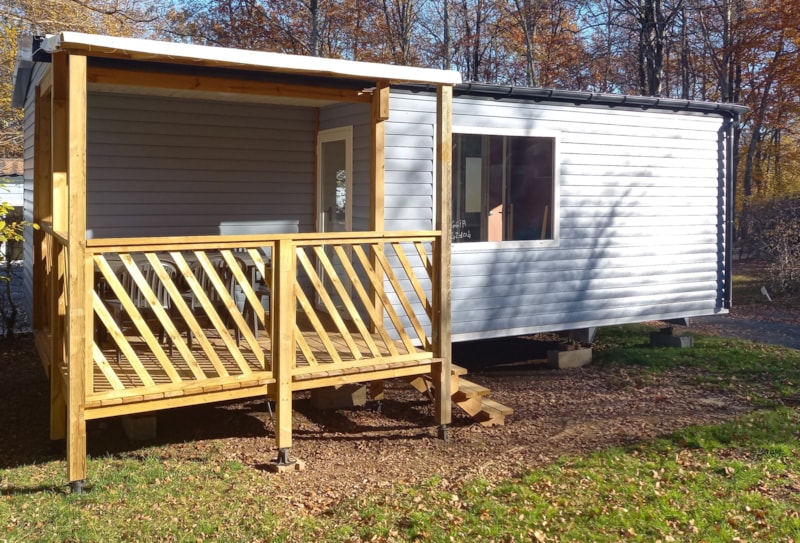Mobilheim Loggia2 27 m² (2 Schlafzimmer) + überdachte Terrasse