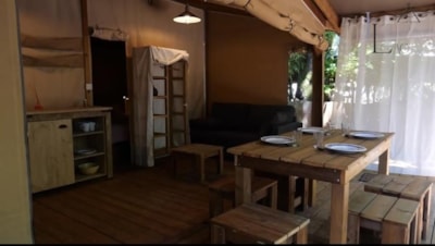 ECOLODGE cotton and wood + outdoor shower - Liparis