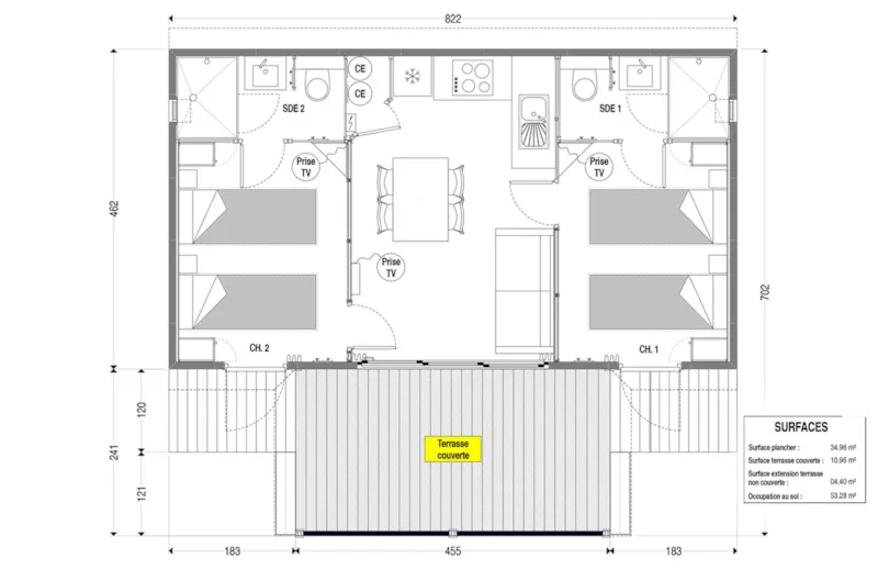 Chalet Hôtelier 35M² - 2 Chambres Et 2 Salles De Bains