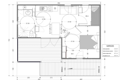 Chalet PMR 35m² - 2 bedrooms - adapted to the people with reduced mobility