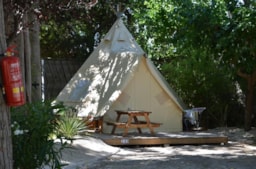 Huuraccommodatie(s) - Wigwam Tent 18M² (Zonder Privé Sanitair) - Camping  L'Oasis Palavasienne
