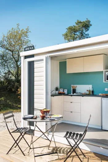Mietunterkunft - Mobilheim 17M² - 1 Zimmer (Mit Klimaanlage) - Camping  L'Oasis Palavasienne et Eden camping