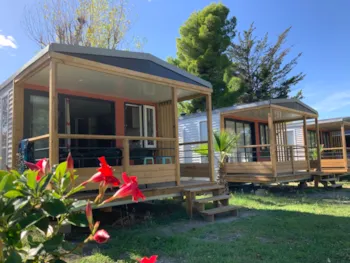 Mietunterkunft - Mobilheim Living Premium - 2 Zimmer - Camping  L'Oasis Palavasienne et Eden camping