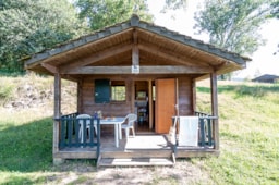 Accommodation - Wooden Ecolodge Standard 1 Bedroom 12 À 17M² (Without Toilet Blocks) - Flower Camping du Lac du Causse