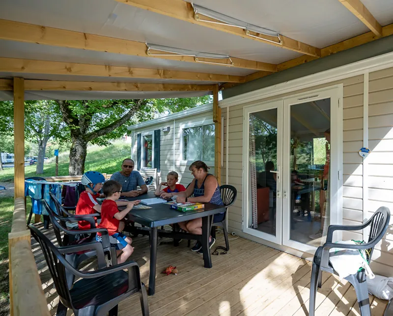 Mobil-Home Confort 35 M² (3 Chambres) + Lv + Tv + Terrasse Semi-Couverte 6M²