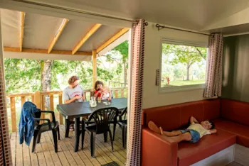 Accommodation - Mobile Home Confort 29M² (2 Bedrooms) + Half-Covered Terrace 6M² - Flower Camping du Lac du Causse