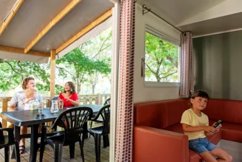 Accommodation - Mobile Home Premium 35M² (3 Bedrooms) - Lake View + Half-Covered Terrace 6M² - Flower Camping du Lac du Causse