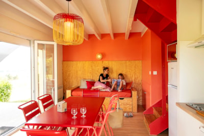 32m² cottage (2 bedrooms) + open terrace + dishwasher + TV