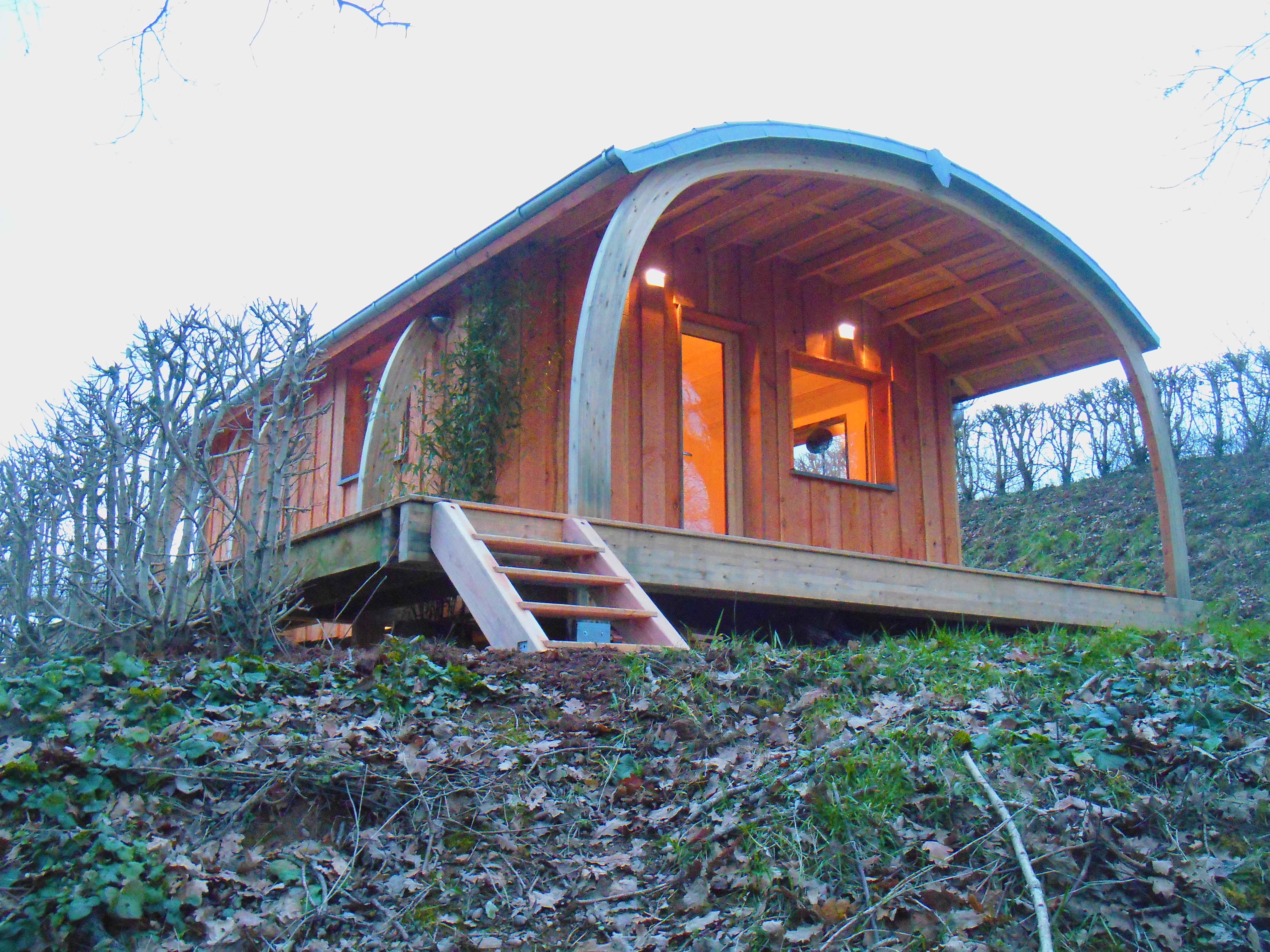 Accommodation - Eco Wooden Cabin - Camping Val Vert en Berry