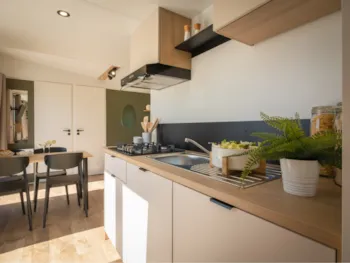 Mietunterkunft - Mobilheim Premium – 2 Schlafzimmer + Terrasse + Geschirrspüler - Flower Camping Val Vert en Berry