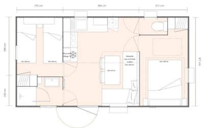 Cottage LITCHI - 26m² - Half-covered terrace - 2 bedrooms — 10