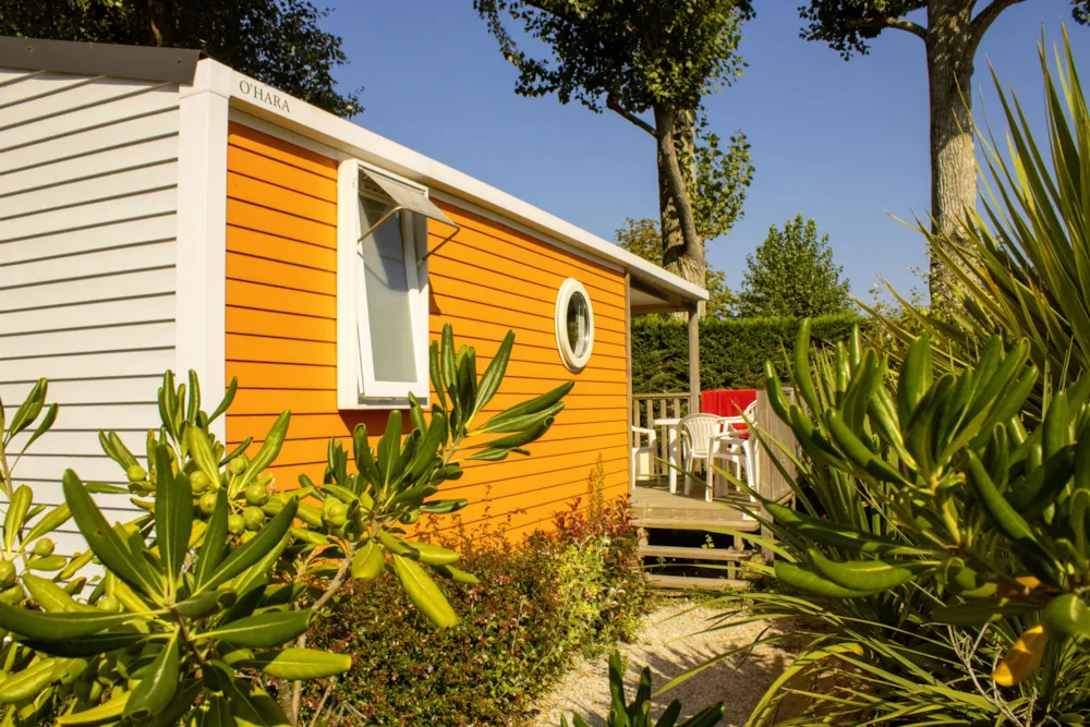 Mietunterkunft - Mobilheim Goyave 25M² - Halbüberdachte Terrasse - 2 Zimmer - Camping Le Bois Verdon