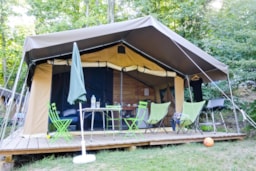 Accommodation - Sweet + Wood & Canvas Tent - Huttopia Landes Sud