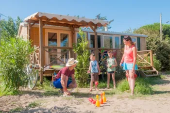 Mietunterkunft - Mobilheim Resort Top Presta - 31M² - 3 Schlafzimmer - Clico Chic - Camping Palmira Beach