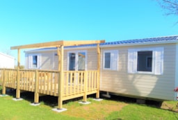 Location - Mobil Home Eva 40 - 4 Chambres 1 Sdb - 40M² + Terrasse Semi Couverte - Camping Le Clos de Balleroy