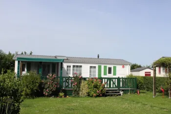 Accommodation - Mobile Home Premium Villa 2 Bedrooms - 40 M² + Semi-Covered Terrace + Large Garden - Camping Le Clos de Balleroy