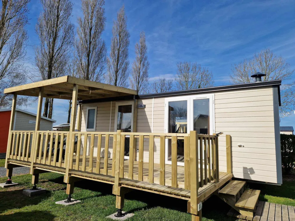 Location - Mobil Home Nest 29 - 2 Chambres 30 M² + Terrasse Semi-Couverte - Camping Le Clos de Balleroy
