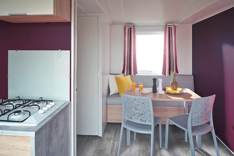 Mobil Home Lodge 64 - 2 Chambres - 25M² + Terrasse Semi Couverte