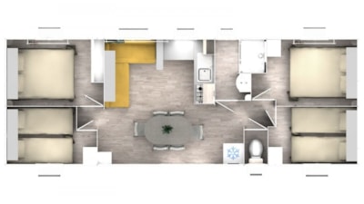 Eva 40 mobile home - 4 bedrooms, 1 bathroom - 40m² + semi-covered terrace — 7