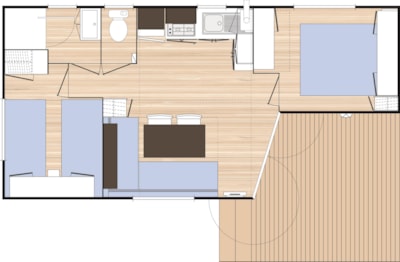 Mobilhome Escapade Confort 27m² - 2 bedrooms + Television — 10
