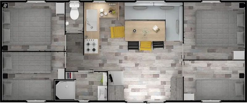 Mobil-Home Détente Premium 36M² - 4 Chambres + Télévision Et Lave Vaisselle