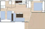 Mobil-Home Escapade 24M² - 2 Chambres + Télévision