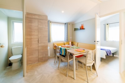 Quiétude Premium 35m² mobile home - 3 bedrooms + television, dishwasher, and deck chairs/sun loungers — 4