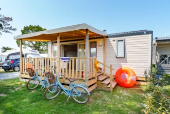 Mietunterkunft - Mobilheim Escapade Premium 27M² - 2 Schlafzimmer + Fernseher - Camping du Vieux Château