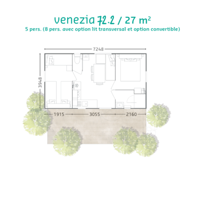 Mobile-home Club 5 27m² - 2 bedrooms + Television — 10