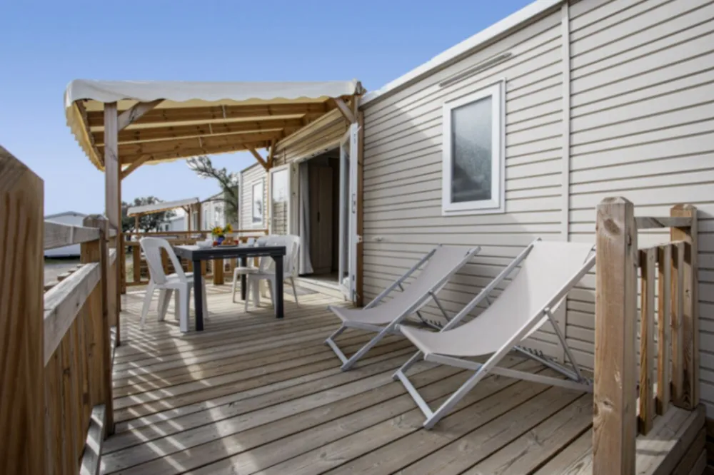 Mietunterkunft - Mobilheim Premium 4 Schlafzimmer - Camping Paradis Barberousse