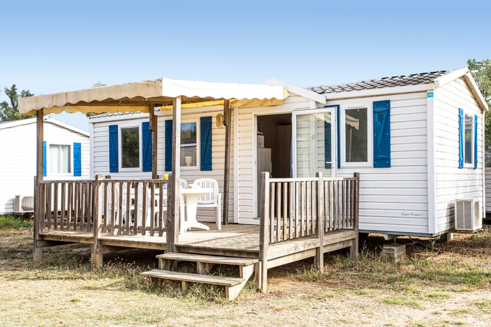 Mietunterkunft - Mobilheim Confort+ 3 Schlafzimmer - Camping Paradis Barberousse