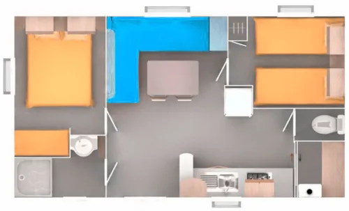 Location - Mobil-Home 29M² 2 Chambres - image n°1 - Camping des Chavannes
