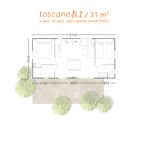 Accommodation - Mobil Home Toscane 020 - image n°1 - Camping des Chavannes