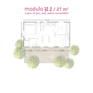 Locatif - MOBILHEIM MODULO 018 - Camping des Chavannes