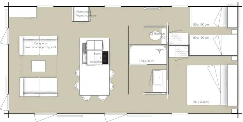 Mobil Home Key West - 2 Chambres