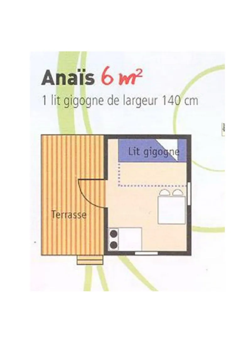 Chalet Anaïs 8M² - 1 Chambre