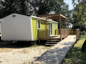Mietunterkunft - Mobil-Home Coquelicot - 32M² - 2 Schlafzimmer - Behindertengerecht - Camping La Montagne