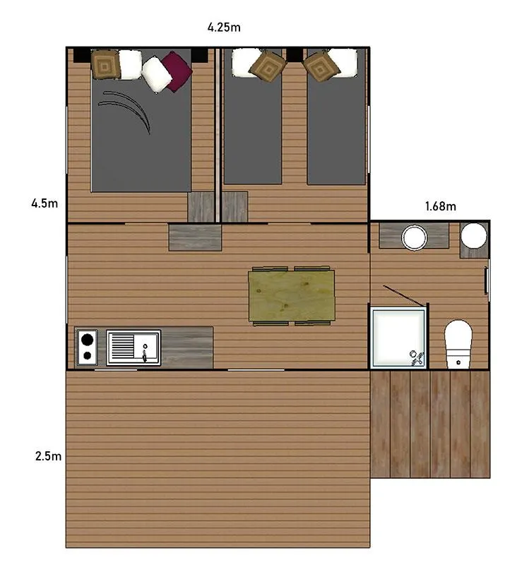 C- Lodge Pilotis - 2 Chambres 24M² Avec Terrasse Couverte