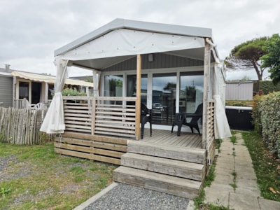 R- Air-conditioned 2-bedroom Caribbean mobile home 4/6 pers.