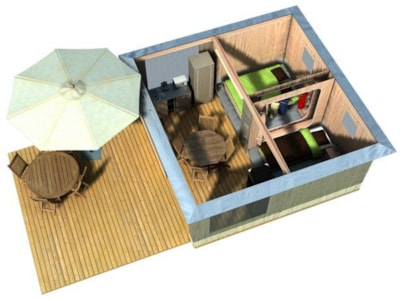 Canvas bungalow (2 bedrooms)