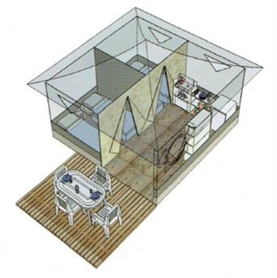 Canvas bungalow (2 bedrooms)