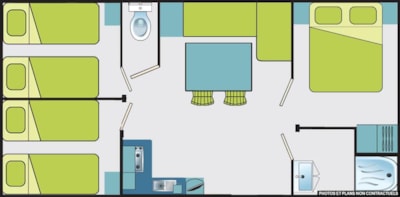 Mobile-home Eco (3 bedrooms) + covered terrace