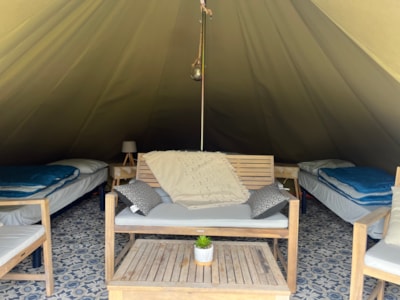 Bohemian tent on stilts