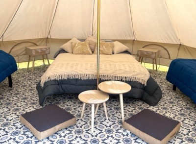 Bohemian tent on stilts