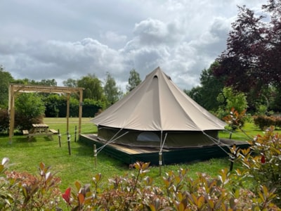 Bohemian tent on stilts