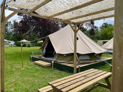 Bohemian tent on stilts