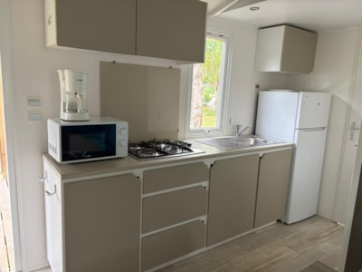 Mobile-home (2 bedrooms) + covered terrace