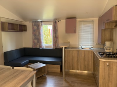 Mobile-home confort (3 bedrooms) + covered terrace