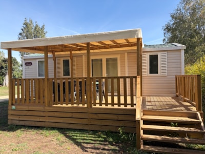 Mobile-home confort (3 bedrooms) + covered terrace
