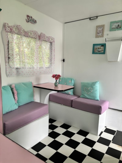 Vintage Cotton Candy Caravan